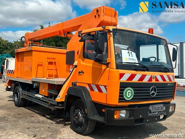 Kuorma-autoon asennettu työskentelyalusta MERCEDES-BENZ 917/ Ruthmann T180 Top