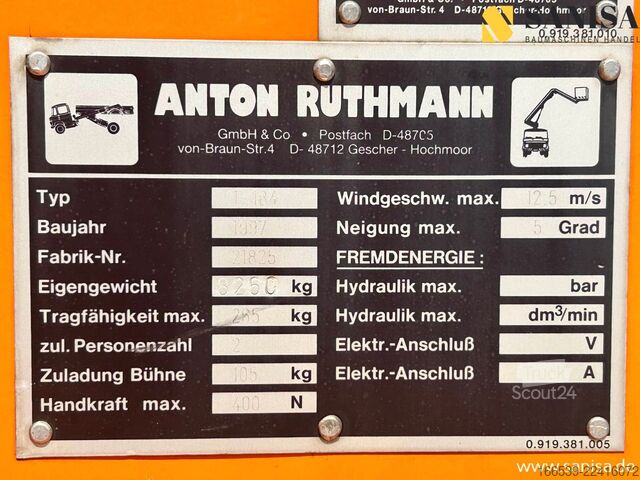 Kuorma-autoon asennettu työskentelyalusta MERCEDES-BENZ 917/ Ruthmann T180 Top