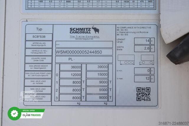Kylsläpvagn SCHMITZ CARGOBULL SKO FP 60 ThermoKing SLXi 300