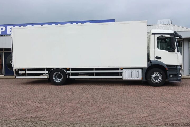 Box body Mercedes-Benz Antos 1924 LL Bakwagen + laadklep 2500 kg