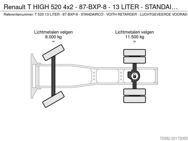 Standart-SZM Renault T HIGH 520 4x2 - 87-BXP-8 - 13 LITER - STANDAIR...