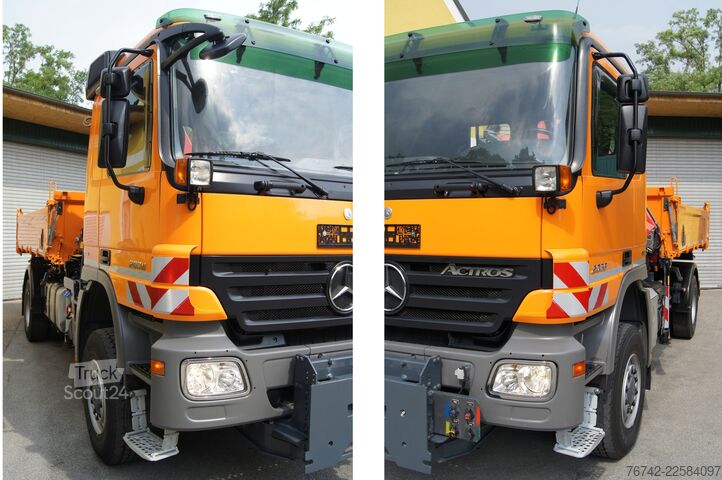 Dreiseitenkipper LKW Mercedes-Benz ACTROS 2036 /4x4/FASSI F95/MEILLER/Winterdienst