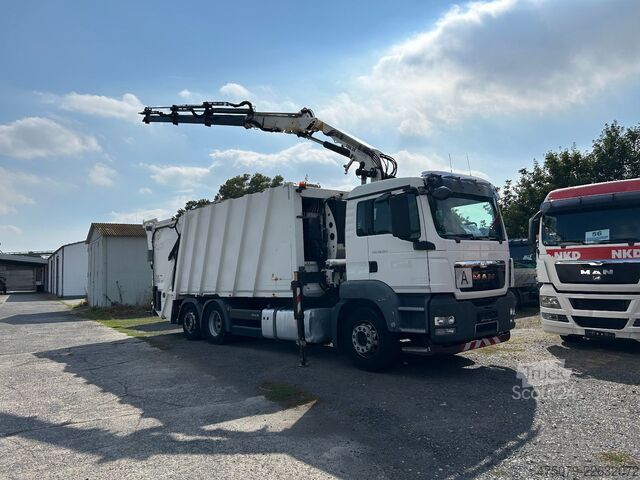 شاحنة جمع القمامة MAN TGS 26.320 / Terex 120 + Funk / Faun 524