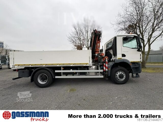 Flatbed truck MAN TGM 18.320 4x4 BB, Kran Atlas AK 165.2E-A2, Funk