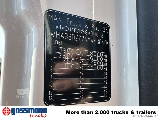 LKW mit Pritsche (offen) MAN TGM 18.320 4x4 BB, Kran Atlas AK 165.2E-A2, Funk