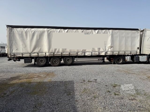 Open oplegger met zeil Schmitz Cargobull 3 achs Tautl 385/65 UNFALL Portal 2xLift