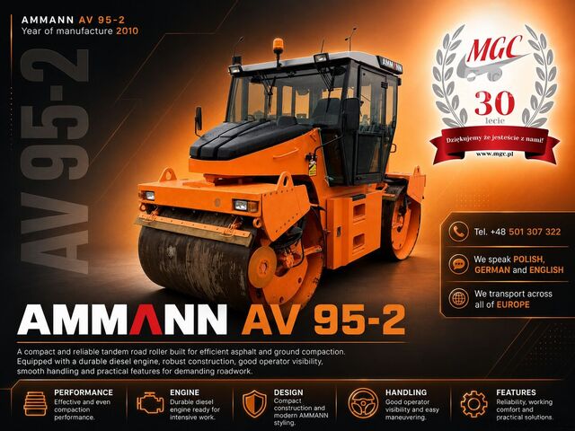 Vält Ammann AV95-2 / VIBRATIONS / 1 OWNER / NEW SERVICE!