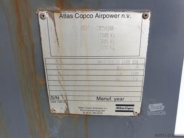 Compresseur frigorifique Atlas Copco XRVS 476 / 1000 CD - N