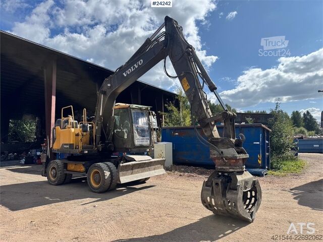 Wheel excavator Volvo EW160E Wheeled Excavator w/ Elevating Cab and Grap
