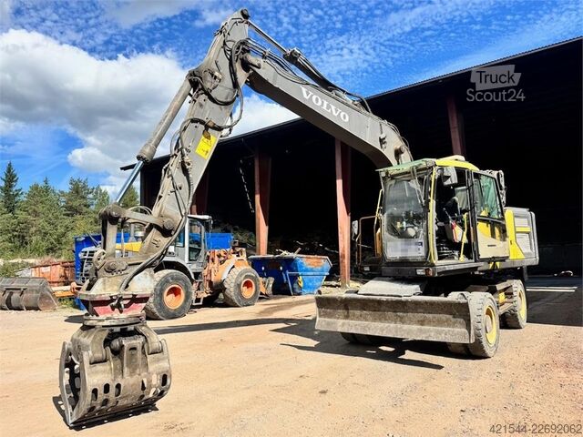 Wheel excavator Volvo EW160E Wheeled Excavator w/ Elevating Cab and Grap