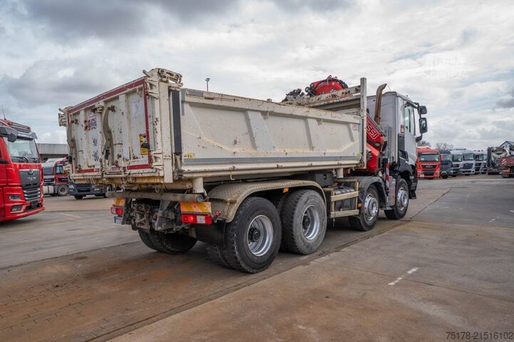 Kipper met kraan RENAULT C460 + CIF+ FASSI F195 /3xhydr.