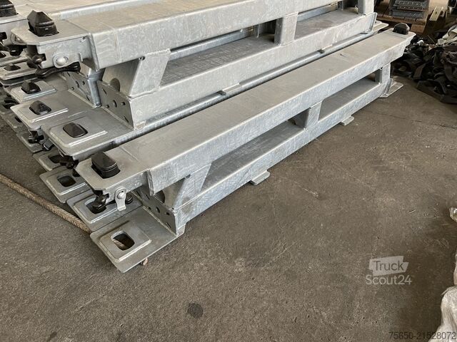 Low loader semitrailer Müller Mitteltal Ausgleichsbock für Satteltieflader incl. Conatinerverschlüssen