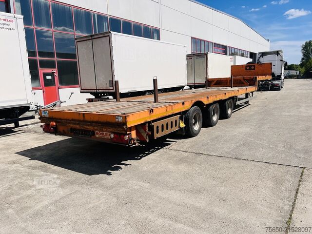 Dieplader oplegger Möslein STO 3 Schwebheim  3 Achs Satteltieflader Plato 45 t GGfür Fertigteile, Baumaschinen oder Container