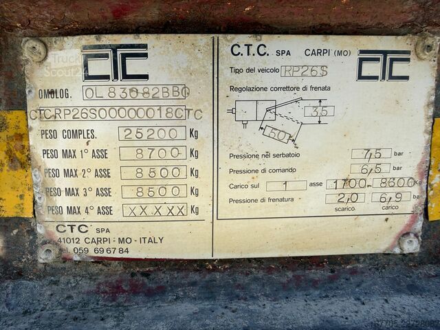 полуприцеп-низкорамник для перевозки строительной техники CTC RP26S
