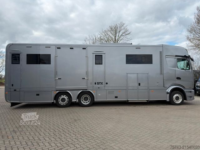 Liellopu pārvadāšanas kravas automašīna MERCEDES-BENZ Actros 2651 STX Pop-Out, Pop-Up. u. Wohntrailer
