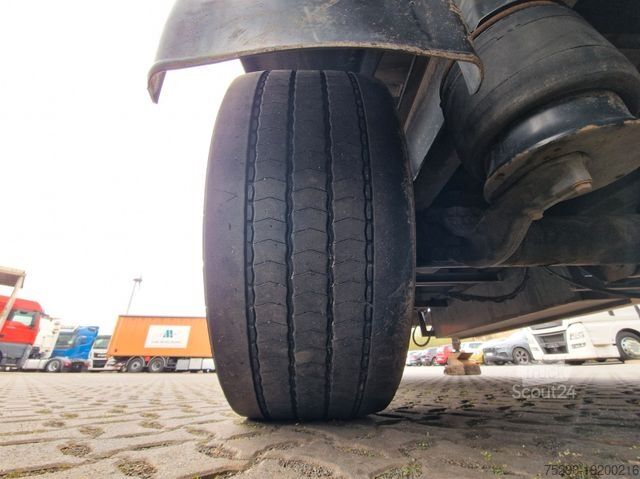 Kipper Auflieger H&W HWDKSK38 / Glasrecycling / Kran / Lenkachse