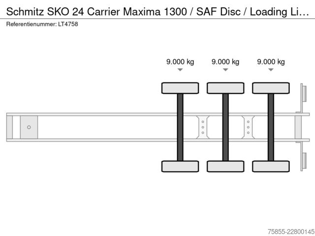 Транспортиране в хладилник/замразено Schmitz SKO 24 Carrier Maxima 1300 / SAF Disc / Loading...