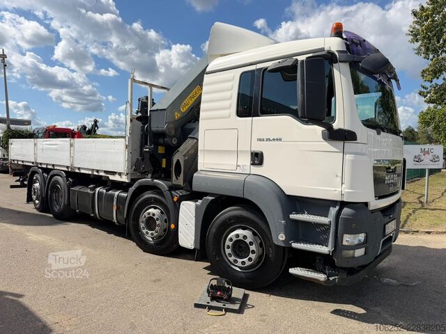 Nakládací plošina MAN TGS 35.440 8x2 PRITSCHE 6m15 + KRAN PALFINGER P...