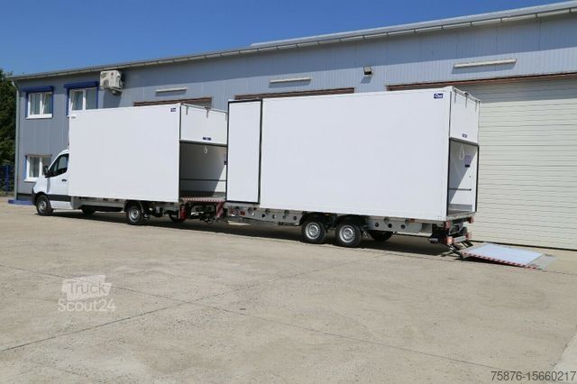 Furgone chiuso MERCEDES-BENZ Sprinter 319 Koffer-Durchladezug mit Anhänger