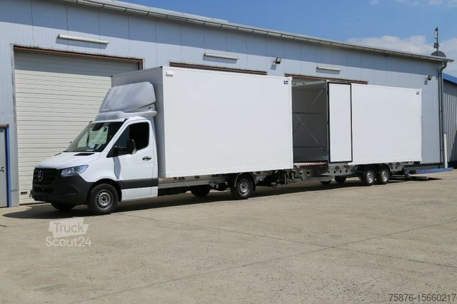 Furgone chiuso MERCEDES-BENZ Sprinter 319 Koffer-Durchladezug mit Anhänger