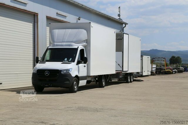 Furgone chiuso MERCEDES-BENZ Sprinter 319 Koffer-Durchladezug mit Anhänger