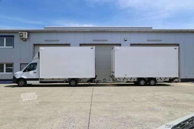 Furgone chiuso MERCEDES-BENZ Sprinter 319 Koffer-Durchladezug mit Anhänger