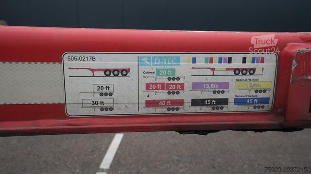  D-tec VCC-01 FLEXITRAILER MULTI CONTAINER CHASSIS
