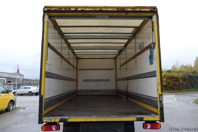 Vrachtwagen met bakwagen iveco EuroCargo ML 75 E 16 P LBW LUFT AUTOMATIK COC EURO-6