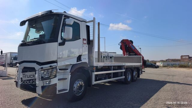 شاحنة سحب RENAULT 26.440 C 6X2 EURO 6 + GRUA HMF