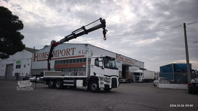 شاحنة سحب RENAULT 26.440 C 6X2 EURO 6 + GRUA HMF
