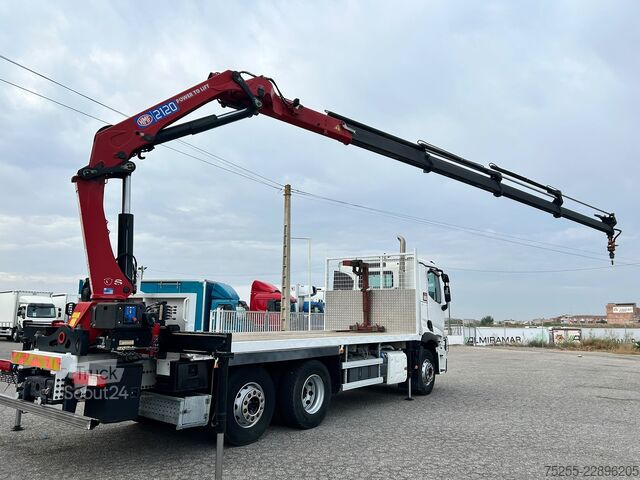 شاحنة سحب RENAULT 26.440 C 6X2 EURO 6 + GRUA HMF