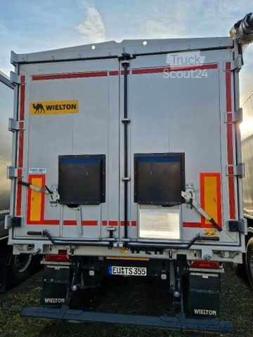 Tipper semitrailer WIELTON Alu-Kastenmulde 51m³ BULK Master Kombitür