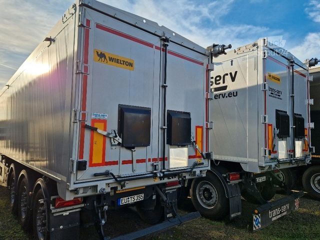 Tipper semitrailer WIELTON Alu-Kastenmulde 51m³ BULK Master Kombitür