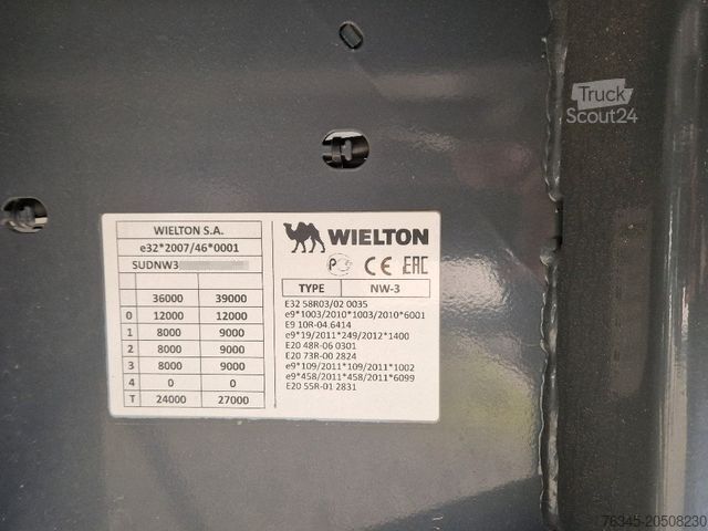 Tipper semitrailer WIELTON Alu-Kastenmulde 51m³ BULK Master Kombitür