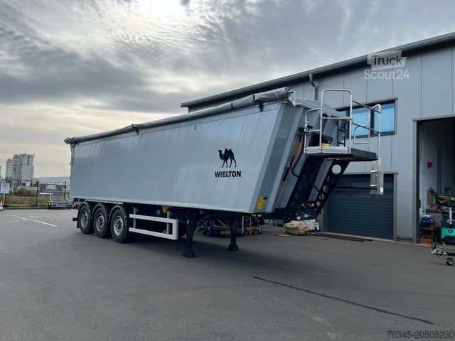 Tipper semitrailer WIELTON Alu-Kastenmulde 51m³ BULK Master Kombitür