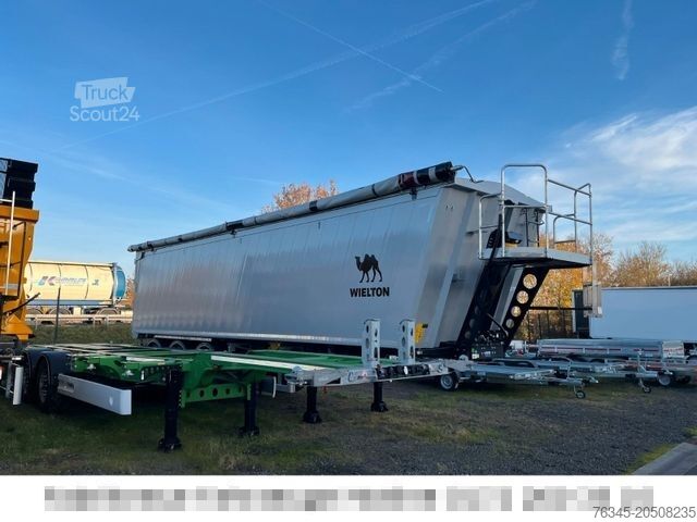Tipper semitrailer WIELTON Alu-Kastenmulde 51m³ BULK Master SOFORT!