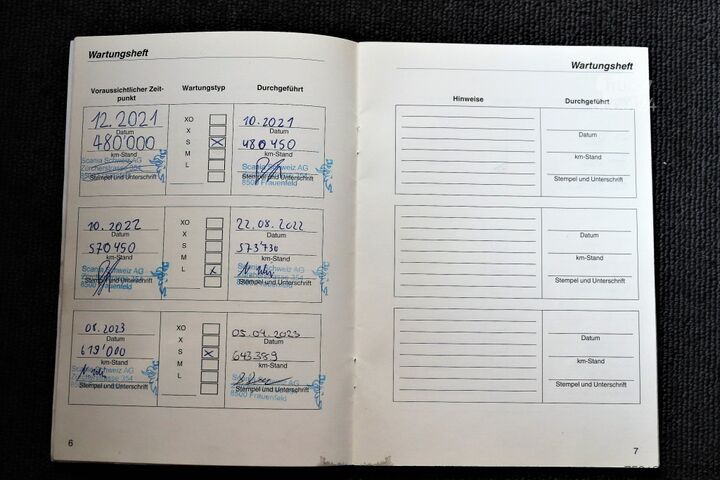 Τυπική μονάδα τράκτορα Scania R490  E6 Retarder HighLine Alu Felgen Reifen 14mm