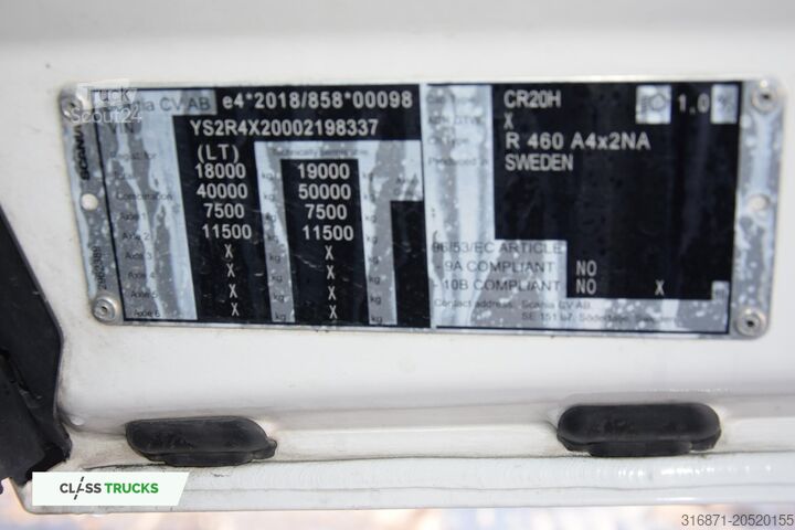 Standard tractor unit SCANIA R460 CR20H Adaptive Cruise Control