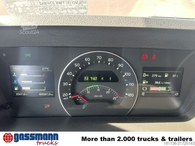 Ruloninė konteinerinė savivartis Volvo FMX 370/410 6x2, Meiller RK 20.70,  Funk