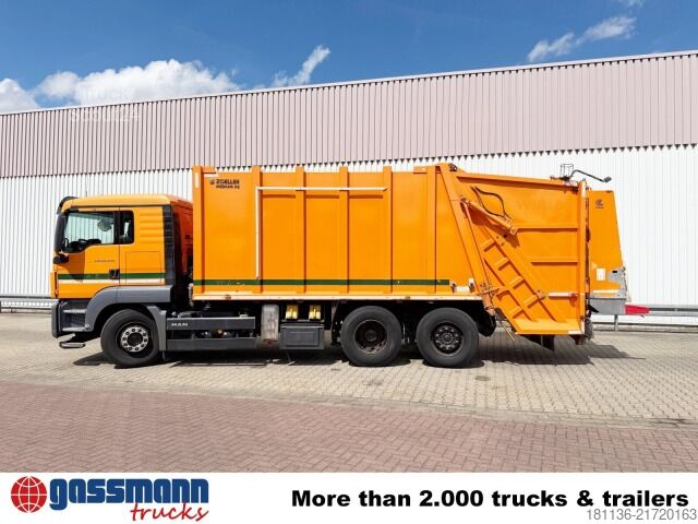 Šiukšliavežis MAN TGS 26.400 6x2-4 LL, Lenk-/Liftachse, Zöller