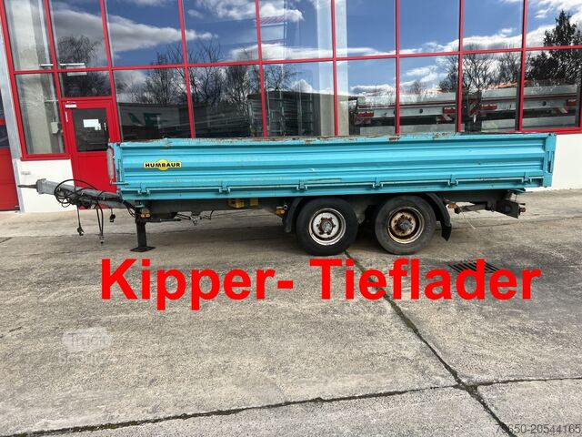 Pašizgāzēja piekabe Humbaur HTK 10 50 24  Tandem Kipper- Tieflader