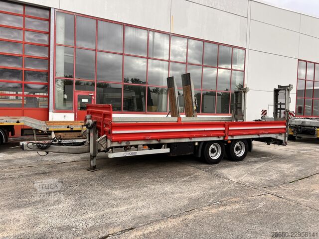 Reboque com plataforma rebaixada Schmid Fahrzeugbau TUE 105SR  Tandemtieflader, Luftgefedert