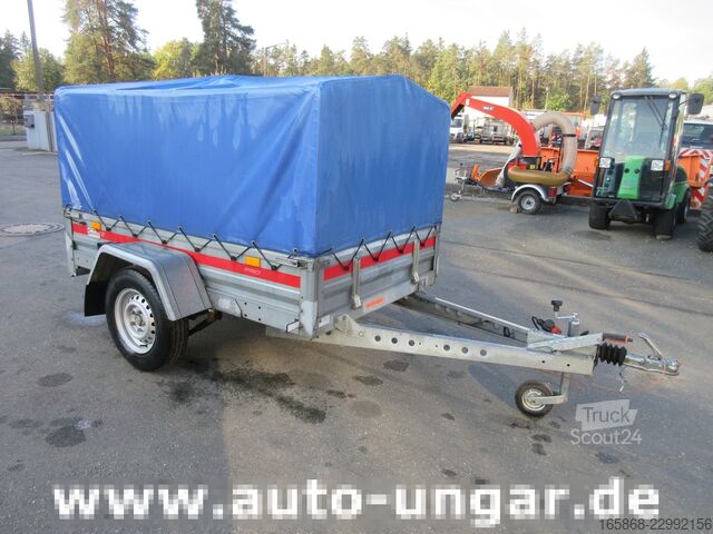 отворена ремарке със строшен брезент Temared Tema Anhänger 1.000kg Tieflader Plane