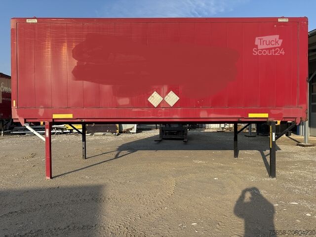 Wissellaadbak met laadbak Krone 7,45m Wechselkoffer mit Türen