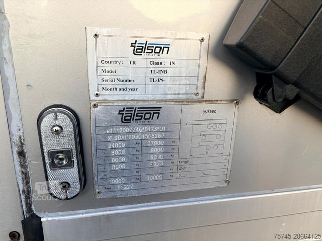 Refriģeratora puspiekabe TALSON MEGA THERMO KING SLX E 400 * AIR CARGO * ROLLER