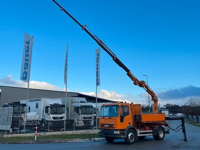 Jeřáb na nákladním automobilu IVECO ML 120E18 Abrollkipper/Kran-Mulde/Funk/Seilwinde