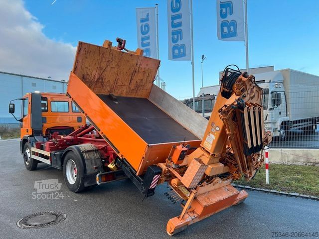 Jeřáb na nákladním automobilu IVECO ML 120E18 Abrollkipper/Kran-Mulde/Funk/Seilwinde