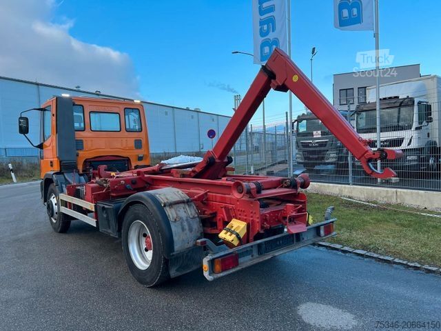 Speciallastbil IVECO ML 120E18 Abrollkipper/Kran-Mulde/Funk/Seilwinde
