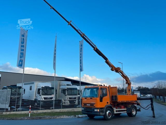 Hákový nosič kontejnerů IVECO ML 120E18 Abrollkipper/Kran-Mulde/Funk/Seilwinde