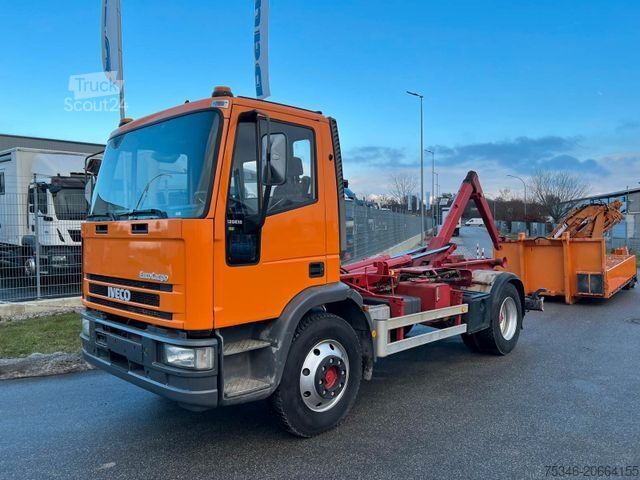 Hákový nosič kontejnerů IVECO ML 120E18 Abrollkipper/Kran-Mulde/Funk/Seilwinde